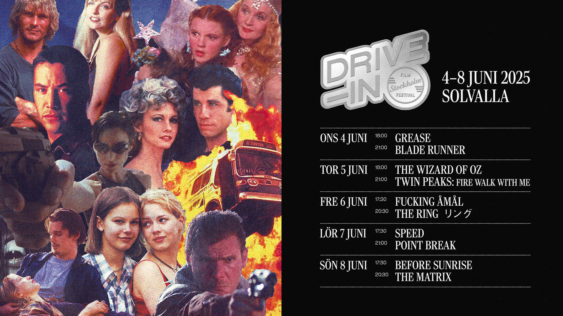 Stockholm filmfestivals Drive-In på Solvalla, 4-8 juni 2025